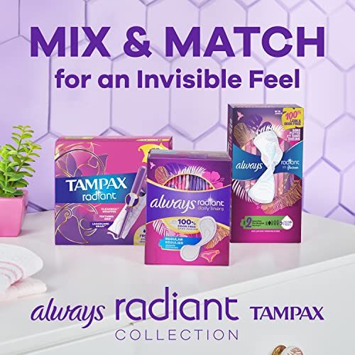 Tampax Radiant Tampons, Super Absorbency, With Leakguard Braid, Unscented, 28 Count Tampax Au supplements