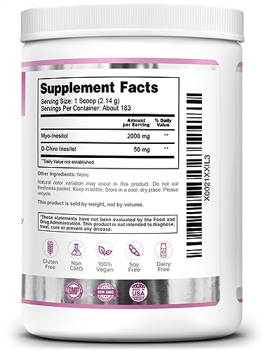 Zazzee PREGNOSITOL Powder, 183 Servings, 6 Month Supply, Premium Myo-Inositol Zazzee Au supplements