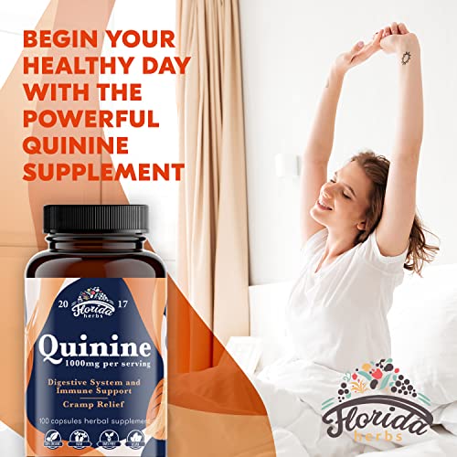 Leg Cramps Support Organic Pills - 1000 mg - Quinine Tablets for Cramp Defense FLORIDA HERBS Au supplements