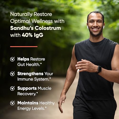 Sandhu's Pure Bovine Colostrum Powder Supplement for Humans |40% IgG Highly Sandhu's Au supplements