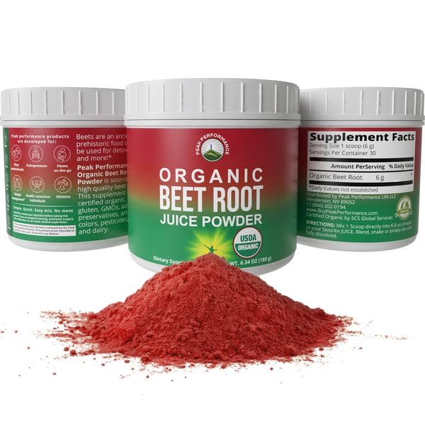 Organic Beet Root Powder - Ultra High Purity Super Food Beets Juice Powder. 100% Pure Peak Performance Au supplements