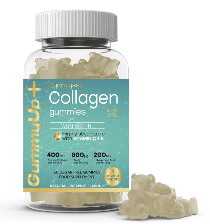 Hydrolysed Collagen Gummies with Biotin, 60 Sugar Free Natural Pineapple Flavoured Gummies ZA ZACANNA Au supplements