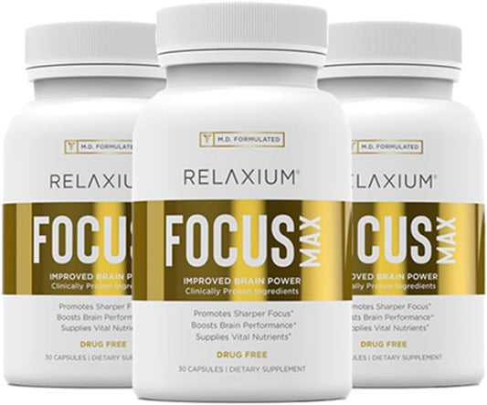 Relaxium FocusMax, Brain & Focus Health Supplement, Proven Concentration RelaxiumAU supplements