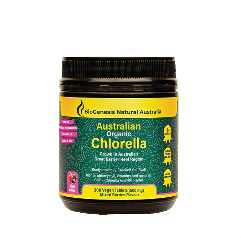 Biogenesis Organic Chlorella Tablets | Australian Grown | Chlorophyll-Rich Biogenesis Au supplements