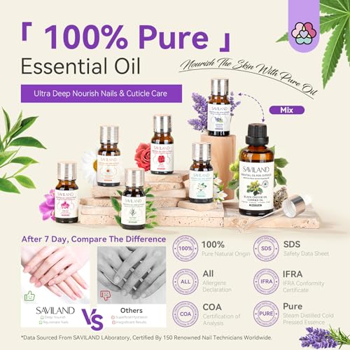 SAVILAND Essential Oils for Cuticle Nails: 100% Pure Natural Essential Oil Tea Tree Lavender Jasmine SAVILAND Au supplements