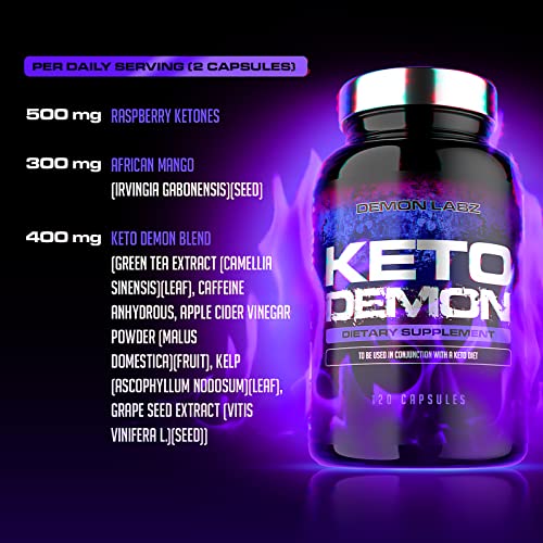 Keto Demon – Hardcore Keto Pills – Use with The Keto Diet – Packed with Raspberry Ketones Demon Labz Au supplements