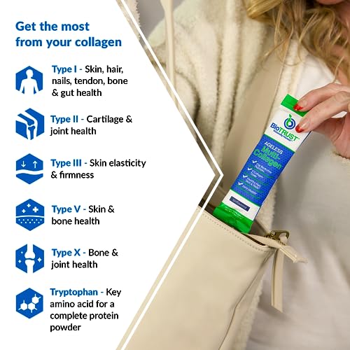 BioTrust Ageless Multi Collagen Peptides Powder – Types I, II, III, V, X – Unflavored Collagen BioTrust Au supplements
