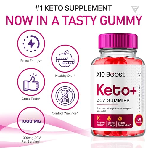 (2 Pack) X10 Boost Keto ACV Gummies, X10 Keto Boost Gummies Advanced Weight Loss Fyvus Au supplements