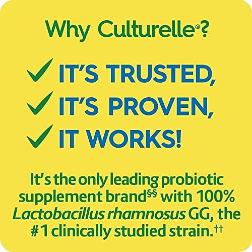 Culturelle Health & Wellness Daily Probiotic Supplement For Men & Women, Helps Support Your Immune System, Occasional Diarrhea, Gas & Bloating, 15 Billion CFUs, Non-GMO, 50 Count Culturelle Au supplements