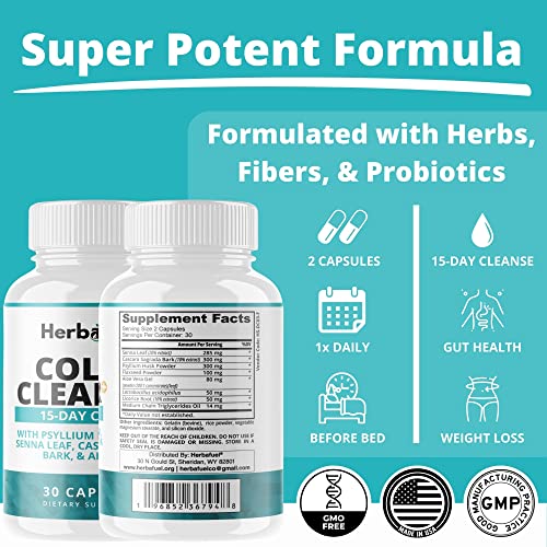 Herbafuel Colon Cleanse - Supports Detox, Gut Health, & Bloating Relief - Contains Herbs Herbafuel Au supplements