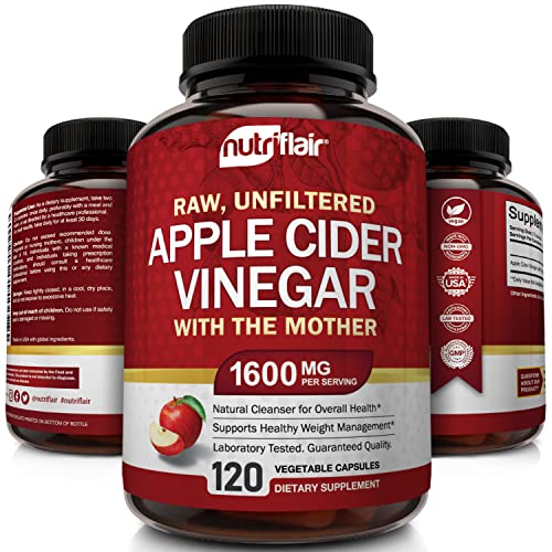 Apple Cider Vinegar Capsules with The Mother - 120 Vegan ACV Pills NutriFlair Au supplements