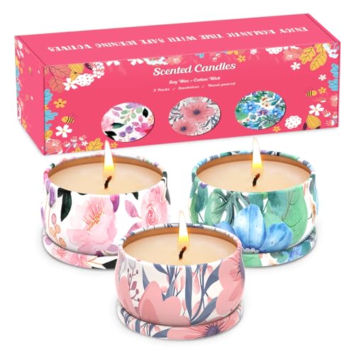 3 Pack Scented Candles Set for Christmas Thanksginving Gift, Relaxing Aromatherapy Candles Gift Henaler Au supplements