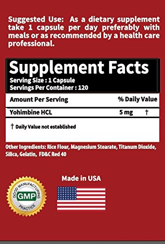 RaeSun Botanics Yohimbine HCL Bark Extract Extra Strength Supplement 5mg x 120ct RaeSun Botanics Au supplements