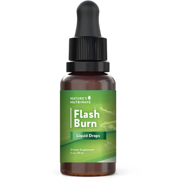 Flash Burn – Natural Plant-Based Liquid Supplement with Maca, Grape Seed, Green Tea & Ginseng – Made in USA, Non-GMO, Gluten-Free, Dairy-Free, Vegetarian - 2 Fl Oz (40 mL), 1 Month Supply Nature’s NutriWave Au supplements