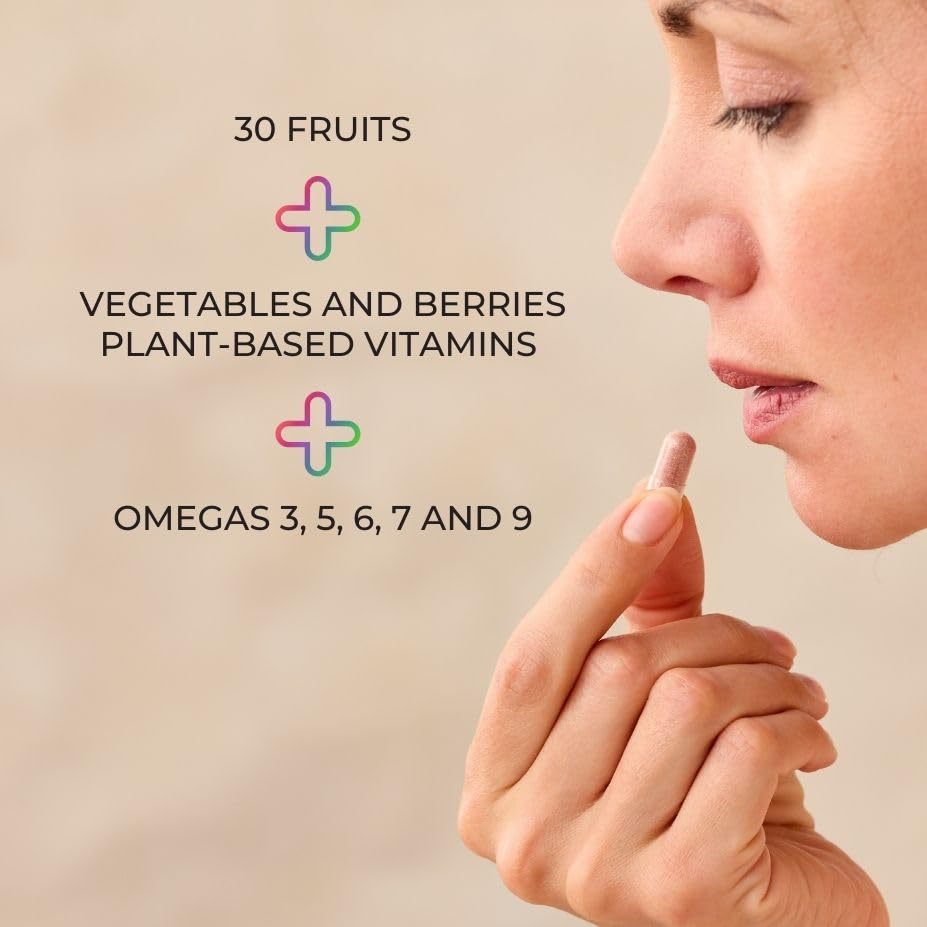 JuicePlus+ Fruit Blend: Plant-Based Whole Food Supplement with Apple, Peach, Cranberry, & More! - Vegan, Gluten-Free, Non-GMO, Kosher - Packed with Plant-Based Vitamins - 1 Bottle (60 Servings) Juice Plus+ Au supplements
