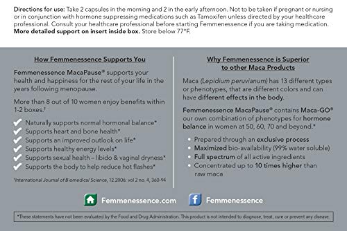 Femmenessence MacaPause – Clinically Proven for Post Menopause, Natural Hormone Balance Natural Health International Au supplements
