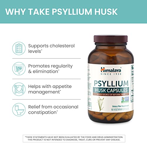 Himalaya Psyllium Husk Capsules, Natural Daily Fiber Supplement, Regularity, Constipation Himalaya Au supplements