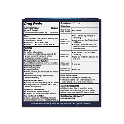 Xyzal Allergy Pills, 24-Hour Allergy Relief, 80-Count, Original Prescription Strength Xyzal Au supplements