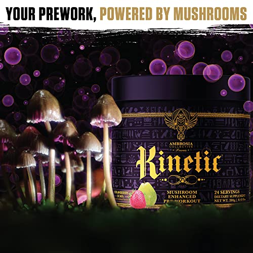 Ambrosia Kinetic Organic Preworkout, Mushroom Enhanced Natural Pre Workout Supplement Ambrosia Au supplements