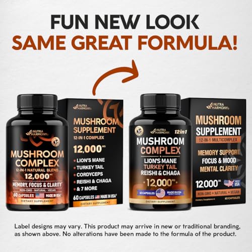 Mushroom Supplement - Organic Lion's Mane | Turkey Tail | Chaga | Cordyceps | Reishi NUTRAHARMONY Au supplements