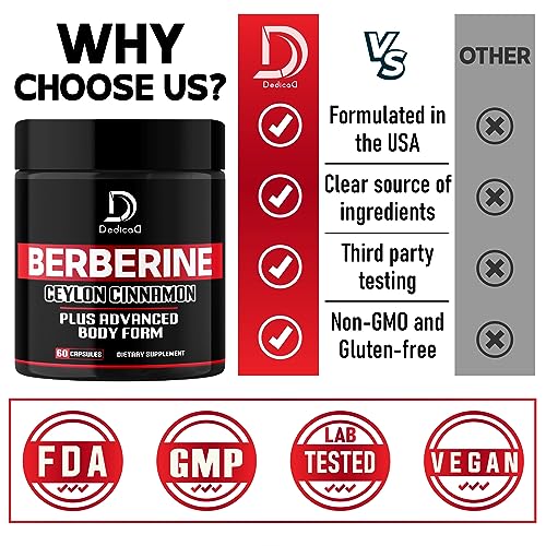 DEDICAD 13in1 Berberine Supplement - 4500mg for Weight Management, Heart & Immune DEDICAD Au supplements