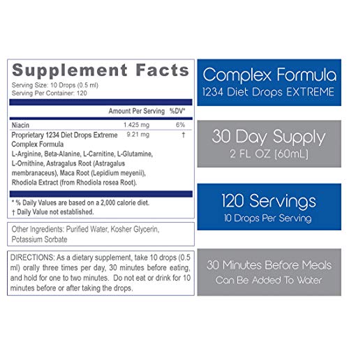 Creative Bioscience 1234 Diet Drops Extreme, 2 Fl Oz (4 Pack) Creative Bioscience Au supplements