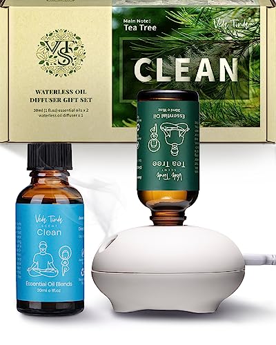 VTS Waterless Diffuser with Essential Oils Set, Tea Tree Essential Oil Aromatherapy Gift Set VEDA TINDA SCENT Au supplements