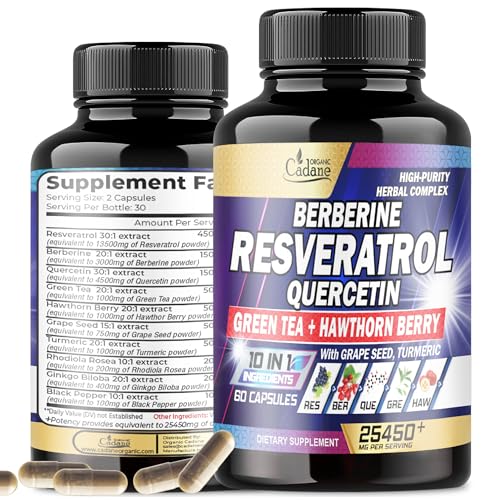 Premium Resveratrol Supplement 25450mg - Healthy Aging, Heart, Brain & Immune Support Organic CadaneAU supplements