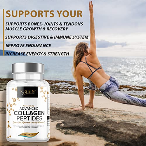 Pure Collagen Supplements Capsules Grass Fed Advanced Multi Collagen Peptides K GEN rejuvenation nutrition Au supplements