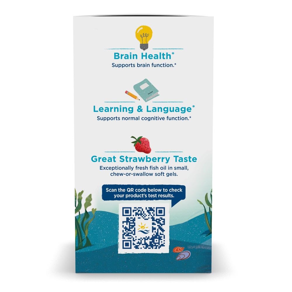 Nordic Naturals Ultimate Omega Jr., Strawberry - 120 Mini Soft Gels - 680 Total Omega-3s with EPA & DHA - Brain Health, Mood, Learning - Non-GMO - 60 Servings Nordic Naturals Au supplements