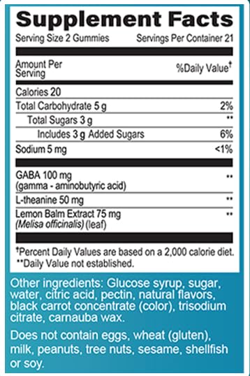 GeriCare DeStress Gummies with GABA, L-Theanine & Lemon Balm Mixed Berry Flavor – 42 Count – Supports Relaxation & Mental Clarity – Non-GMO, Gluten-Free, Vegan GeriCare Au supplements
