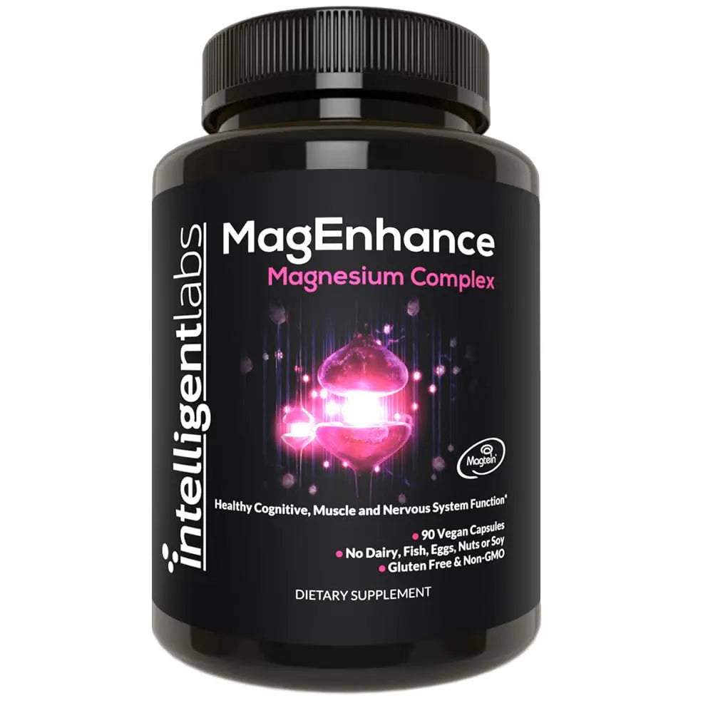 Intelligent Labs MagEnhance Magtein Magnesium Complex Supplement L-Threonate with Magnesium Glycinate and Taurate, 90 Capsules Intelligent Labs Au supplements