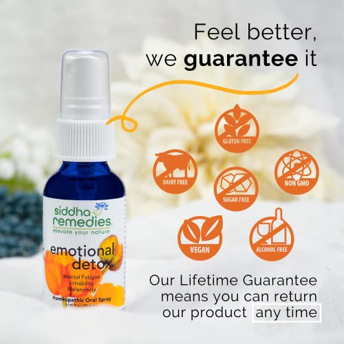 Siddha Remedies Emotional Detox Homeopathic Oral Spray for Melancholy, Irritability Siddha Au supplements