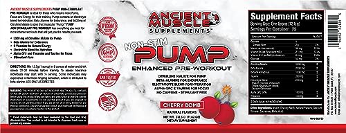 Ancient Muscle Pre Workout Stimulant-Free Pump Supplement - Citrulline Malate, Beta Alanine Ancient Muscle Au supplements