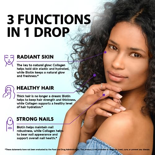 Liquid Biotin & Collagen - Vitamins for Hair Growth Support for Women & Men NUTRAHARMONY Au supplements