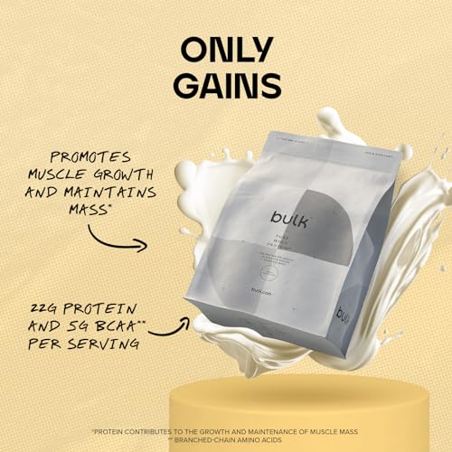 Bulk Pure Whey Protein Powder Shake, White Chocolate, 2.5 kg, Packaging May Vary Bulk Au supplements