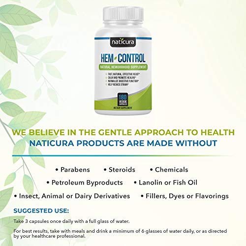 Naticura Hem-Control Natural Hemorrhoid Supplement - Vegan Herbal Supp Naticura Au supplements