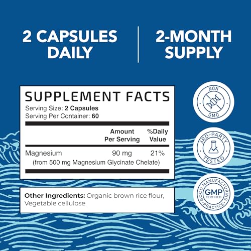 Magnesium Glycinate 500mg | Chelated Bisglycinate Complex for Muscle Relaxation Nobi Nutrition Au supplements