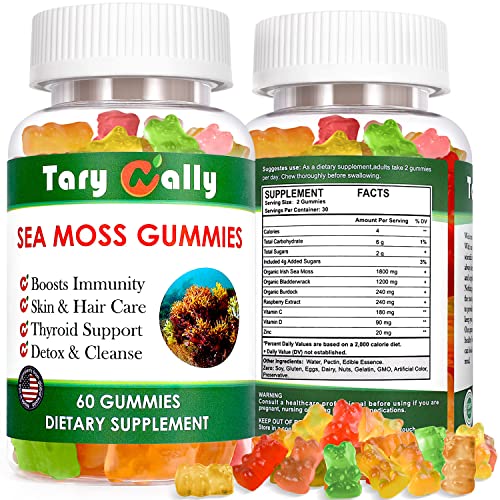 Tary Nally Sea Moss Gummies, Organic Irish Sea Moss Gummies for Adults & Kids Tary Nally Au supplements
