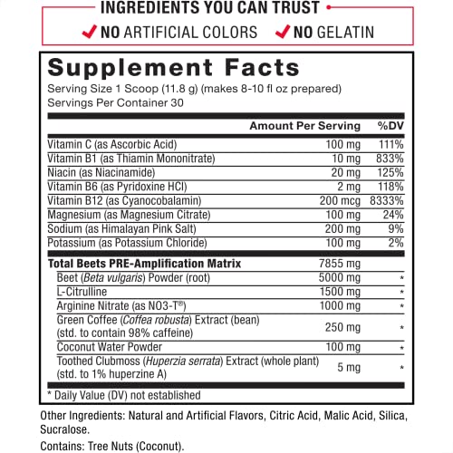 FORCE FACTOR Total Beets Pre-Workout Powder to Boost Energy & Endurance, Increase Force Factor Au supplements