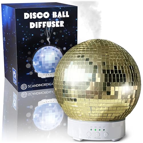 Disco Ball Diffuser Rotating - 300 ML Mirror Ball Oil Diffuser, Essential Oils Diffusers for Home SCANDINORDICA Au supplements