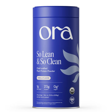 Ora Organic Plant-Based Protein Powder - 23g Protein for Women and Men - Vanilla Flavor 20 Servings, Vegan, Clean Protein