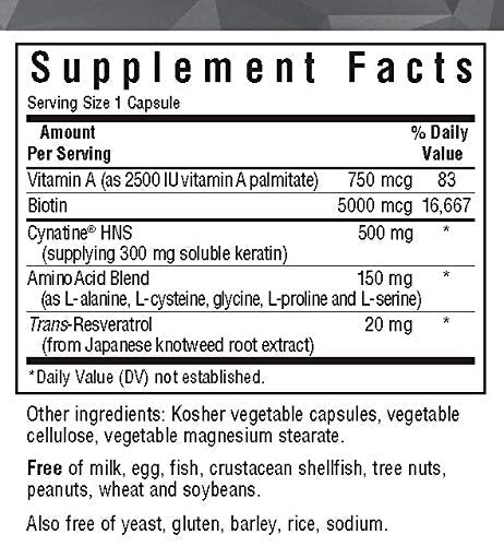 Bluebonnet Nutrition Beautiful Ally Keratin Care, Beauty Nutrient, Best for Hair, Strengthen and Revitalize Hair*, Non GMO, Gluten Free, Soy Free, Milk Free, 30 Vegetable Capsules, 30 Servings BlueBonnet Au supplements