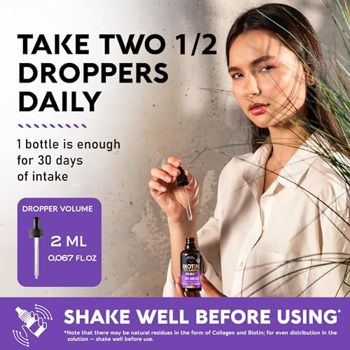 Liquid Biotin & Collagen - Vitamins for Hair Growth Support for Women & Men NUTRAHARMONY Au supplements