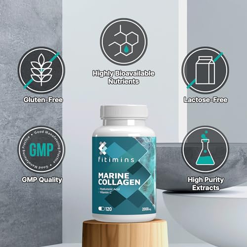 Fitimins Marine Collagen Capsules, 2000mg with Hyaluronic Acid & Vitamin C Fitimins Au supplements