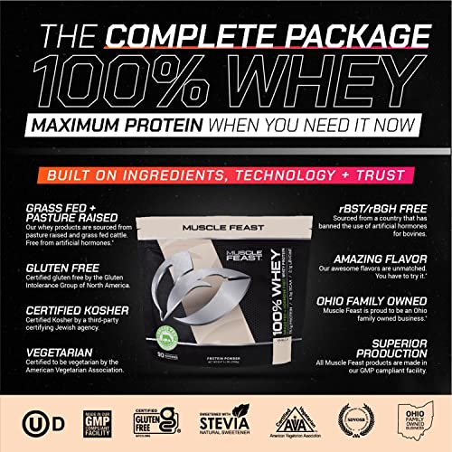 Muscle Feast 100% Grass-Fed Whey Protein, Pastured Raised Hormone Free All Natural Muscle Feast Au supplements