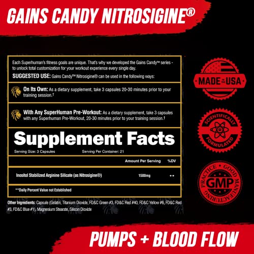 ALPHA LION Gains Candy, Supplement Pills for Muscle Pump & Blood Flow, Nitric Oxide ALPHA LION Au supplements