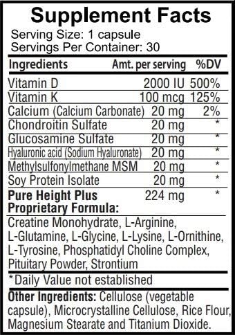 PureHeight Plus Height Enhancement Vitamins PURE BIOTECHNOLOGIES Au supplements
