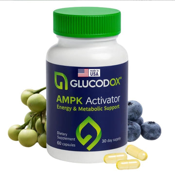 GlucodOX AMPK Activator Supplement – AMPK Enzyme, Metabolism Booster, Guggul Supplement for Body Management & Longevity – Vegan Metabolic Support - 30 Day Supply (60 Capsules) GlucodOX Au supplements