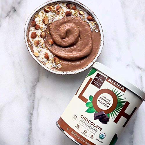 ALOHA Organic Plant Based Protein Powder, Stevia Free, Chocolate, 19.6 oz, 15 Servings ALOHA Au supplements